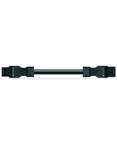pre-assembled interconnecting cable; Eca; Socket/plug; 5-pole; Cod. A; H05VV-F 5G 1.5 mm²; 3 m; 1,50 mm²; black