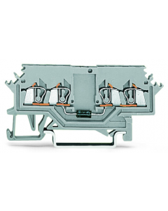 Component terminal block; 4-conductor; with diode 1N4007; anode, right side; for DIN-rail 35 x 15 and 35 x 7.5; 1.5 mm²; CAGE CLAMP®; 1,50 mm²; gray