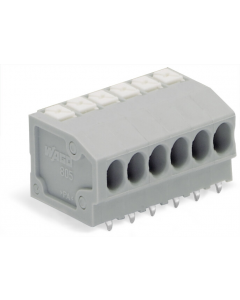 PCB terminal block; push-button; 1.5 mm²; Pin spacing 3.5 mm; 13-pole; Push-in CAGE CLAMP®; 1,50 mm²; gray
