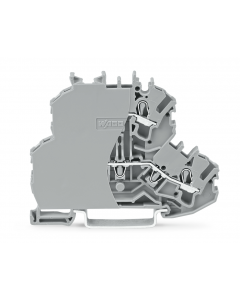 TOPJOB®S double-deck terminal block; through/through (L/L); with gray separator; rail mount; 2-conductor; 6.2 mm wide; gray
