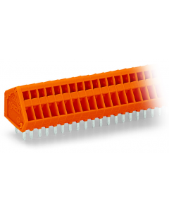 PCB terminal block; 0.5 mm²; Pin spacing 2.54 mm; 10-pole; CAGE CLAMP®; 0,50 mm²; orange