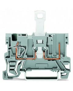 1-conductor/1-pin disconnect carrier terminal block; for DIN-rail 35 x 15 and 35 x 7.5; 4 mm²; CAGE CLAMP®; 4,00 mm²; gray