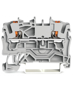 TOPJOB®S feedthrough terminal block with Push-buttons; rail mount; 2-conductor; 5.2 mm wide; red