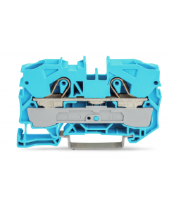 TOPJOB®S feedthrough terminal block; rail mount; 2-conductor; 10 mm wide; blue