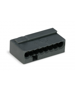 MICRO PUSH WIRE® connector for junction boxes; 8-conductor; AWG 22 - 18 solid; dark gray