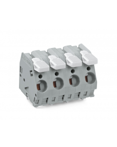 PCB terminal block; lever; 6 mm²; Pin spacing 10 mm; 8-pole; CAGE CLAMP®; 6,00 mm²; black