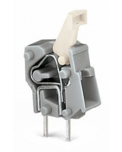 Stackable PCB terminal block; push-button; 2.5 mm²; Pin spacing 5/5.08 mm; 1-pole; suitable for Ex-e applications; CAGE CLAMP®; commoning option; 2,50 mm²; light gray