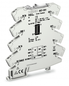 Current signal conditioner; Current input signal; Current and voltage output signal; Digital output; Configuration via software; Supply voltage: 24 VDC; 6 mm module width
