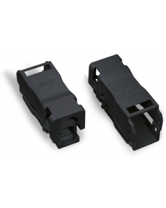 Strain relief housing; 3-pole; with locking clip; for 1 cable; 4.5 … 10.0 mm; 37 mm; black