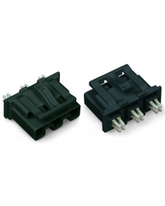 Device connector; 3-pole; Cod. A; Plug module with locking lever; white