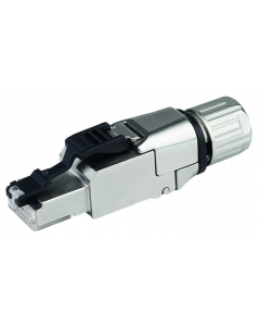 Connector ETHERNET; RJ-45; Cat. 6A; straight; Code T568A; AWG 24; Strain relief
