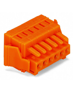 1-conductor female plug; 100% protected against mismating; Locking lever; 1.5 mm²; Pin spacing 3.81 mm; 19-pole; 1,50 mm²; orange