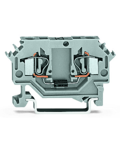Component terminal block; 2-conductor; with diode 1N4007; anode, right side; for DIN-rail 35 x 15 and 35 x 7.5; 4 mm²; CAGE CLAMP®; 4,00 mm²; gray