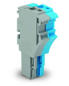 1-conductor female plug; 2.5 mm²; 2-pole; 2,50 mm²; blue/gray