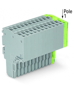 2-conductor female connector; 1.5 mm²; 14-pole; 1,50 mm²; gray, green-yellow