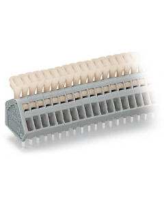 PCB terminal block; push-button; 0.5 mm²; Pin spacing 2.5 mm; 3-pole; CAGE CLAMP®; 0,50 mm²; gray