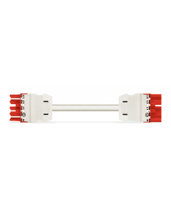 pre-assembled interconnecting cable; Eca; Socket/plug; 5-pole; Cod. P; H05VV-F 5G 1.5 mm²; 3 m; 1,50 mm²; red