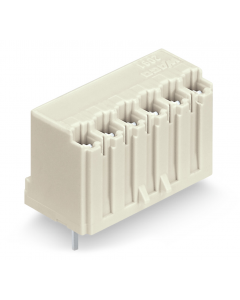 THR female header; 0.4 x 0.9 mm solder pin; straight; Pin spacing 3.5 mm; 2-pole; light gray