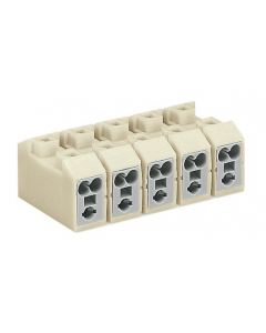 Power supply connector; without push-buttons; without snap-in mounting feet; without ground contact; 2-pole; 1,50 mm²; white