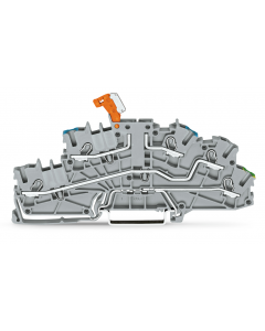 Multilevel installation terminal block; with pivoting knife disconnect; NT/L/PE