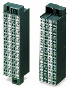 Matrix patchboard; 32-pole; Marking 33-64; Colors of modules: gray/white; Module marking, side 1 and 2 vertical; for 19" racks; 1,50 mm²; dark gray