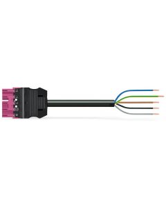 pre-assembled connecting cable; Eca; Plug/open-ended; 5-pole; Cod. B; H05VV-F 5G 1.5 mm²; 3 m; 1,50 mm²; blue