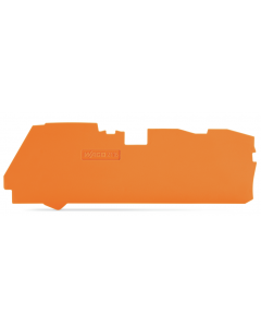 End and intermediate plate; 1 mm thick; for 3-conductor terminal blocks; orange