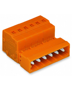 1-conductor male connector; 2.5 mm²; Pin spacing 5.08 mm; 8-pole; 2,50 mm²; orange