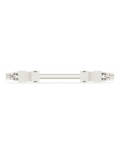 pre-assembled interconnecting cable; Eca; Socket/plug; 2-pole; Cod. A; H05VV-F 2 x 2.5 mm²; 7 m; 2,50 mm²; white