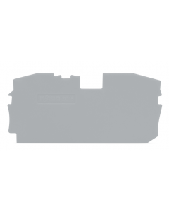 TOPJOB®S end/intermediate plate; for 2016-12xx series terminal blocks; 1.0 mm wide; gray