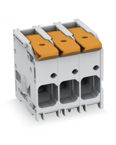 PCB terminal block; lever; Pin spacing 10 mm; W pinning; 8-pole; Push-in CAGE CLAMP®; gray