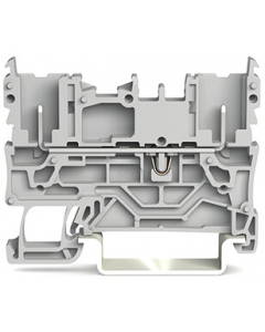 2-pin carrier terminal block; for DIN-rail 35 x 15 and 35 x 7.5; gray