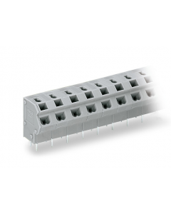 2-conductor PCB terminal block; 0.75 mm²; Pin spacing 7.5/7.62 mm; 12-pole; PUSH WIRE®; 0,75 mm²; gray