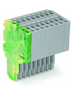 2-conductor female connector; 1.5 mm²; 9-pole; 1,50 mm²; green-yellow, gray