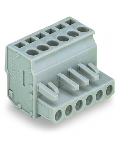 1-conductor female plug; angled; 2.5 mm²; Pin spacing 5 mm; 21-pole; 2,50 mm²; gray