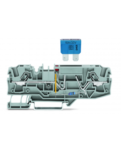 2-conductor fuse terminal block for automotive blade-style fuses; with test option; 48 V; with blown fuse indication by LED; Power consumption LED 4.8 mA