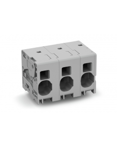 PCB terminal block; Pin spacing 15 mm; double pinning; 4-pole; Push-in CAGE CLAMP®; gray