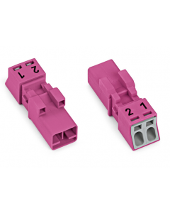 Plug; 2-pole; 1,50 mm²; pink