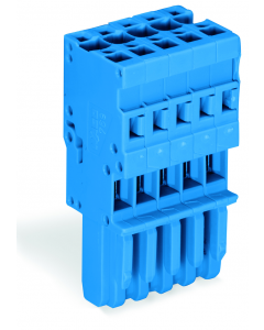 1-conductor female plug; 4 mm²; 5-pole; 4,00 mm²; blue