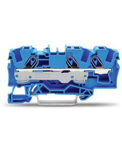 TOPJOB®S feedthrough terminal block; rail mount; 3-conductor; 7.5 mm wide; blue