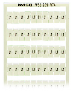 WSB marking card; as card; MARKED; L1 (100x); not stretchable; Horizontal marking; snap-on type; white