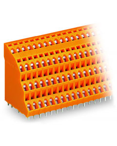 Quadruple-deck PCB terminal block; 2.5 mm²; Pin spacing 5.08 mm; 8-pole; CAGE CLAMP®; 2,50 mm²; orange