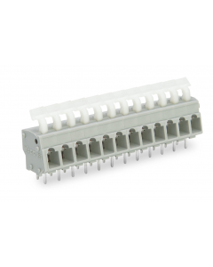 PCB terminal block; push-button; 2.5 mm²; Pin spacing 5/5.08 mm; 5-pole; CAGE CLAMP®; commoning option; 2,50 mm²; gray