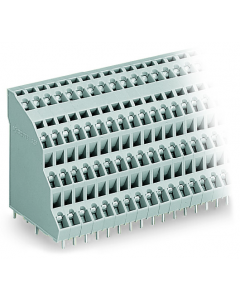 Quadruple-deck PCB terminal block; 2.5 mm²; Pin spacing 5 mm; 12-pole; CAGE CLAMP®; 2,50 mm²; gray