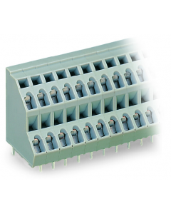 Double-deck PCB terminal block; 2.5 mm²; Pin spacing 5 mm; 8-pole; CAGE CLAMP®; 2,50 mm²; gray