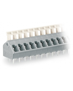PCB terminal block; push-button; 2.5 mm²; Pin spacing 5/5.08 mm; 9-pole; CAGE CLAMP®; commoning option; 2,50 mm²; gray