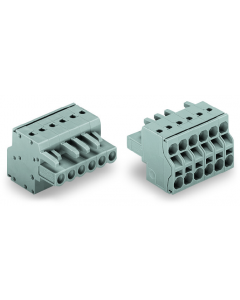 2-conductor female connector; 2.5 mm²; Pin spacing 5 mm; 3-pole; 2,50 mm²; gray