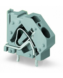 Stackable PCB terminal block; 6 mm²; Pin spacing 10 mm; 1-pole; CAGE CLAMP®; commoning option; 6,00 mm²; light gray