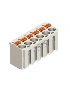 1-conductor female plug; 2.5 mm²; Pin spacing 5 mm; 2-pole; 2,50 mm²; light gray