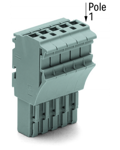 1-conductor female plug; 2.5 mm²; 6-pole; 2,50 mm²; orange